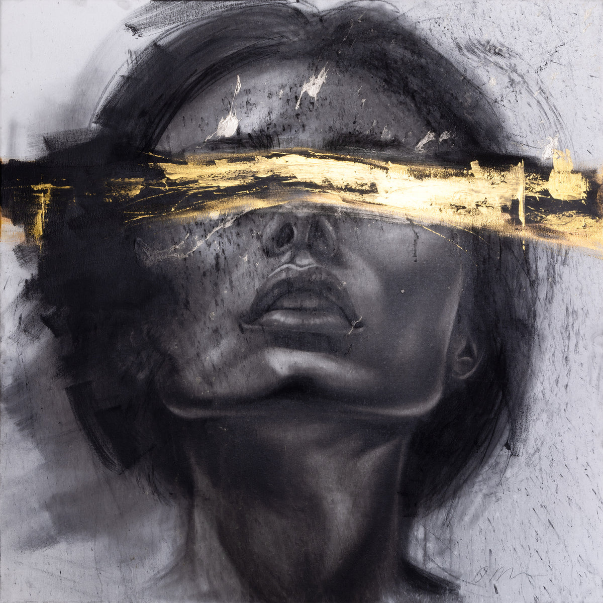 BLINDED BY GOLD — Original Artwork · 100 × 100 cm